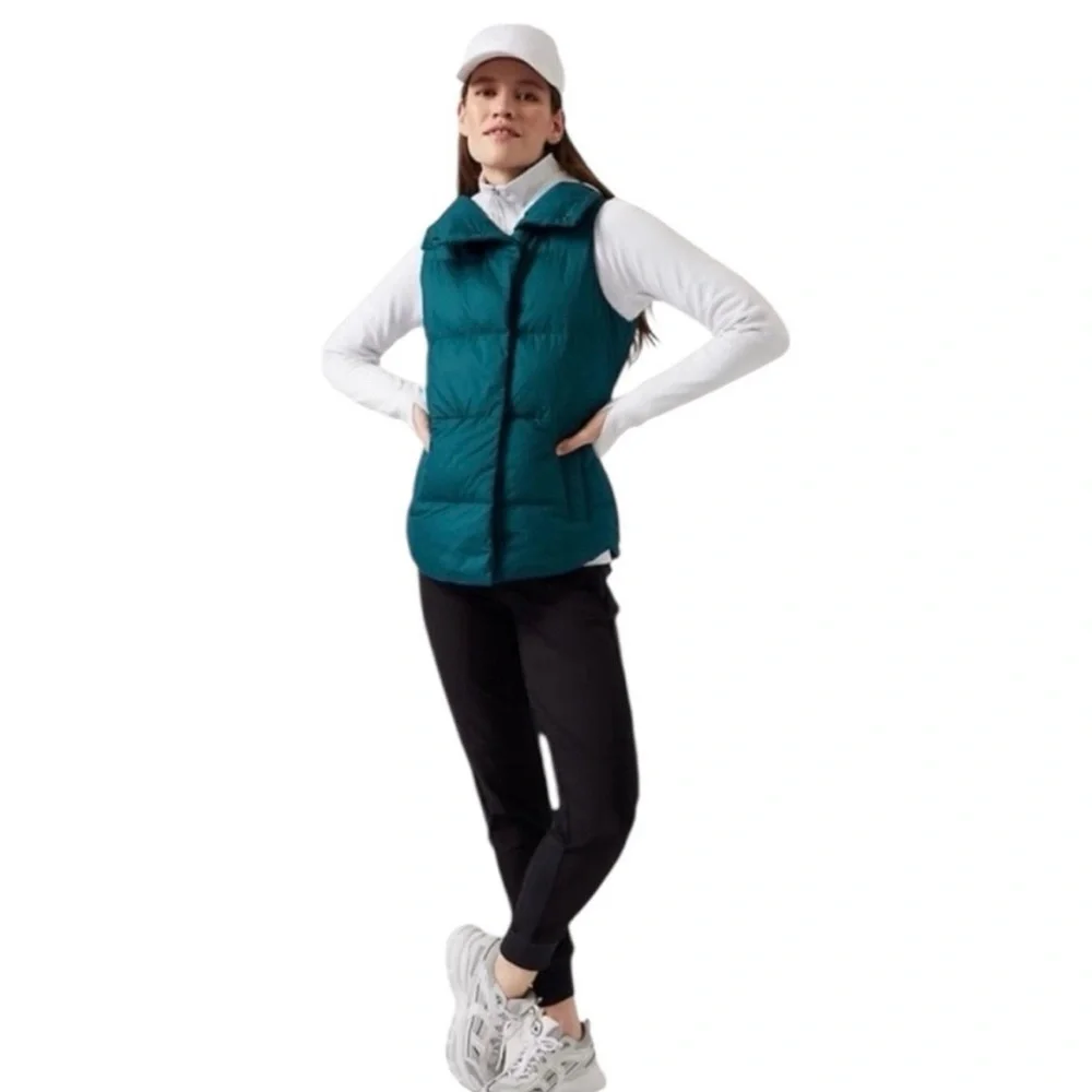Teal Puffer Vest for Women